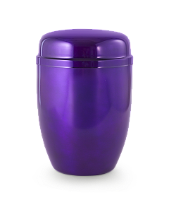 Ocelová urna barvy lila