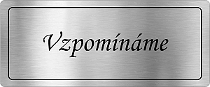 Rytá cedulka na pomník 12 x 5 cm - 3.