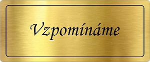 Rytá cedulka na pomník 12 x 5 cm - 4.