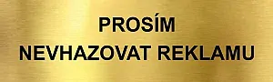 Cedulka na poštovní schánku zlatá 10 x 3 cm