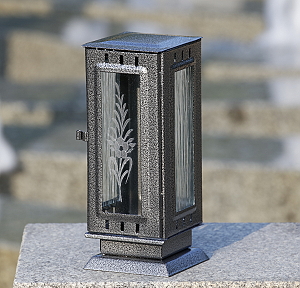 Hřbitovní lampa klasická starostříbrná menší